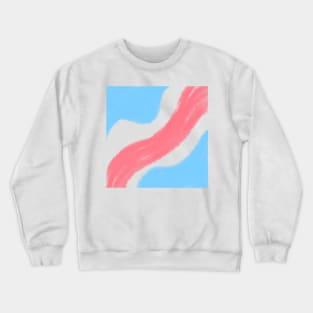 Red blue watercolor art design Crewneck Sweatshirt